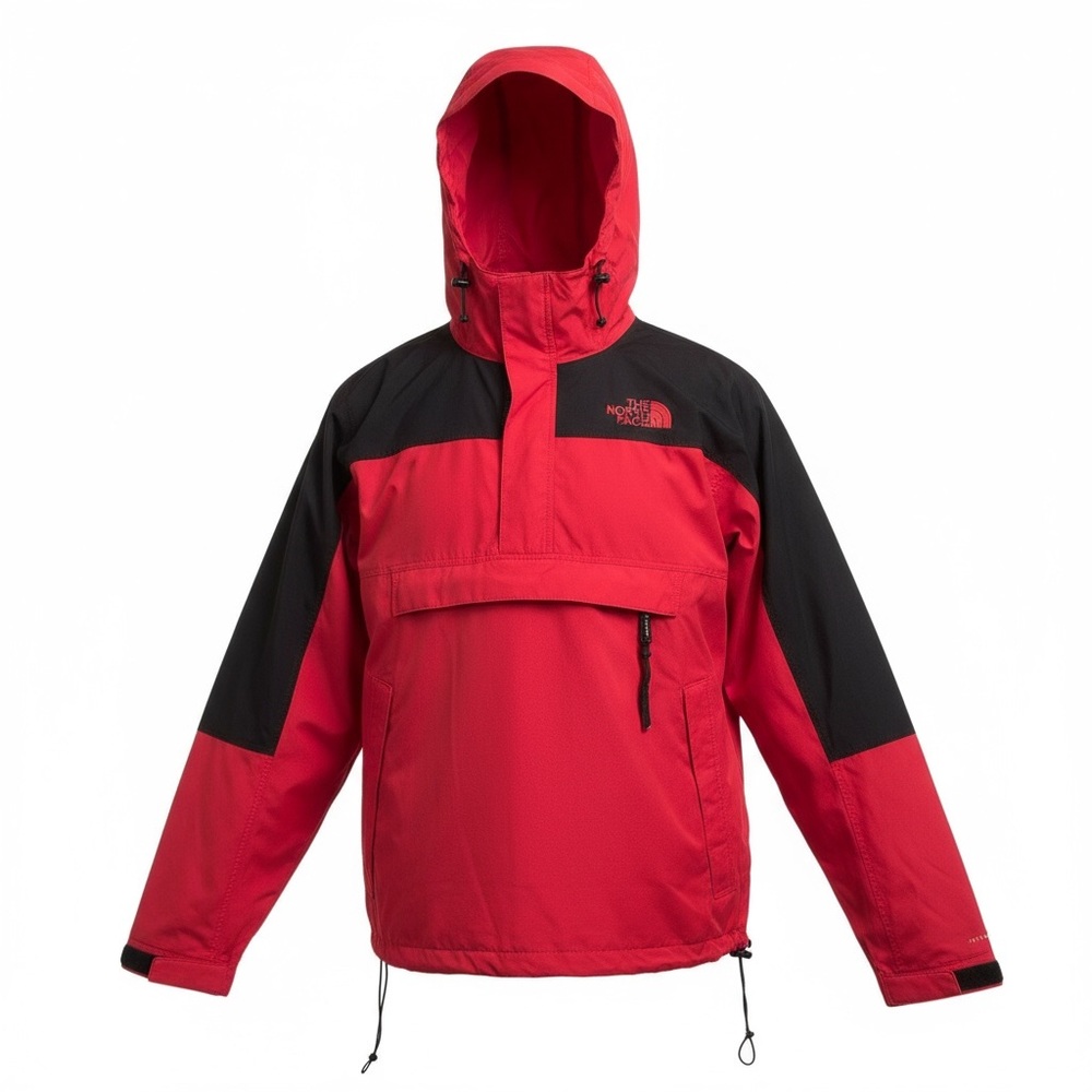 The North Face Red and Black Hooded Anorak